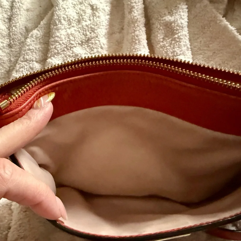 Coach Red Leather Crossbody Bag - Picture 2 of 12